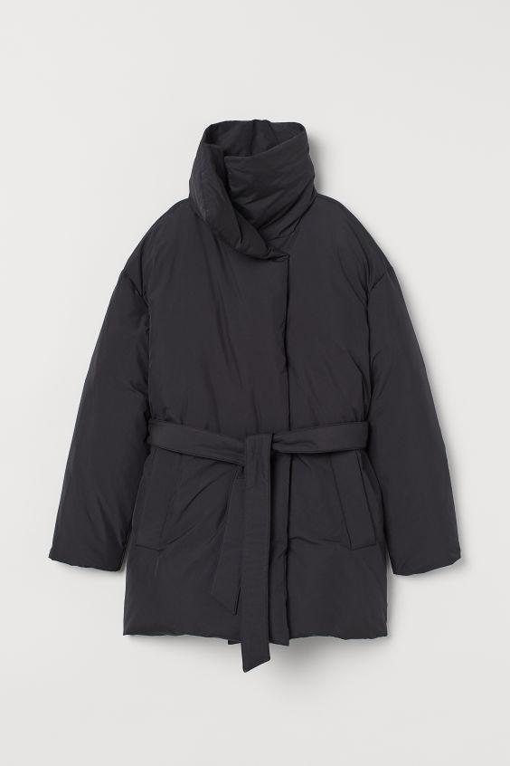 Puffer Tie Waist Jacket