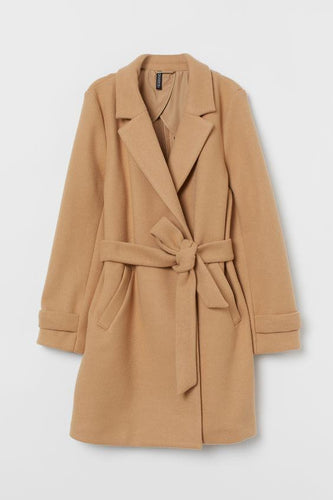 Belted Wool Trench Coat